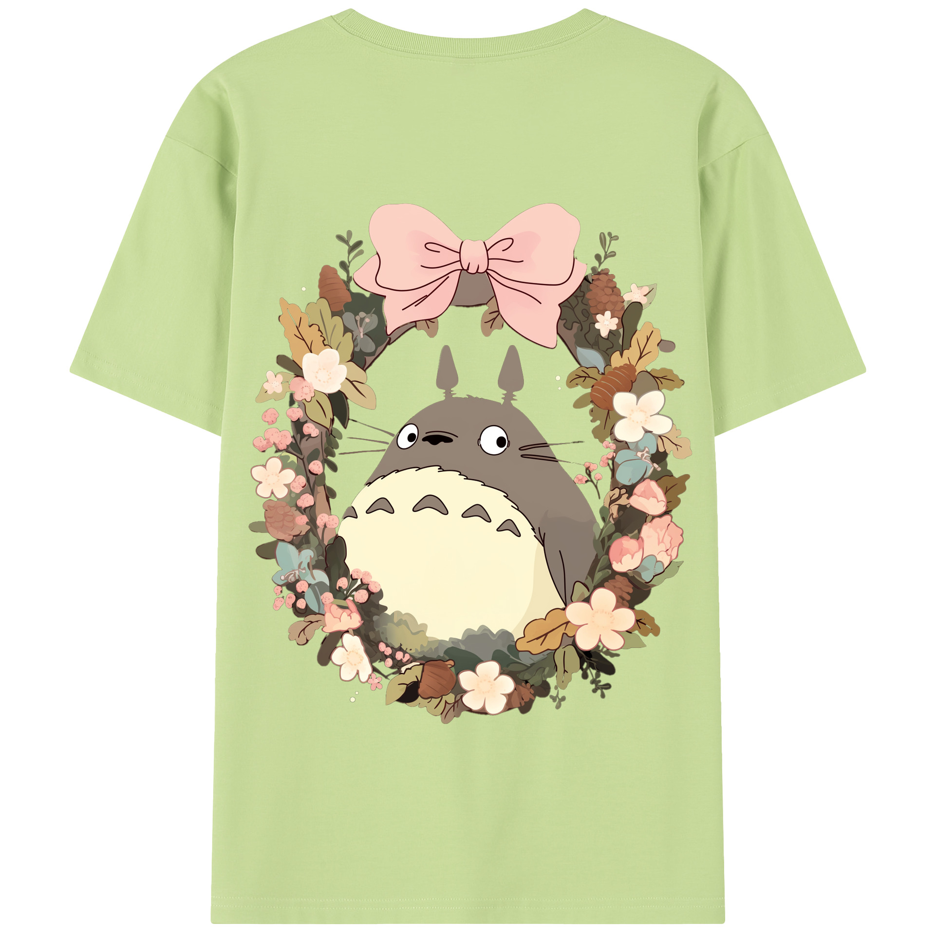 （画像用） となりのトトロ 草壁メイ 草壁サツキ My Neighbor Totoro Satsuki Kusakabe Mei Kusakabe 綿100％半袖Tシャツ（背面プリント）